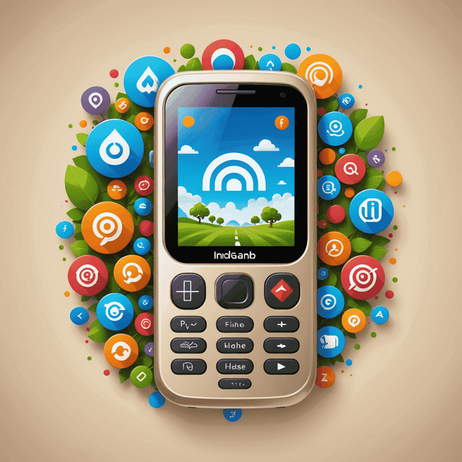 IndiaGamesHub logo featuring a stylized mobile phone with game icons