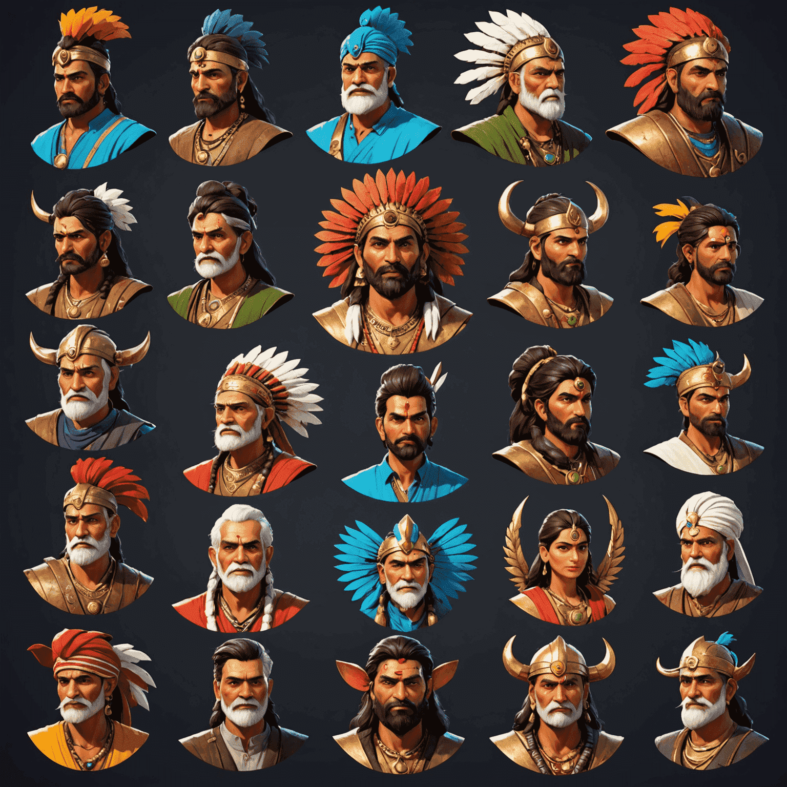 Montage of Indian game studio logos and their flagship game characters