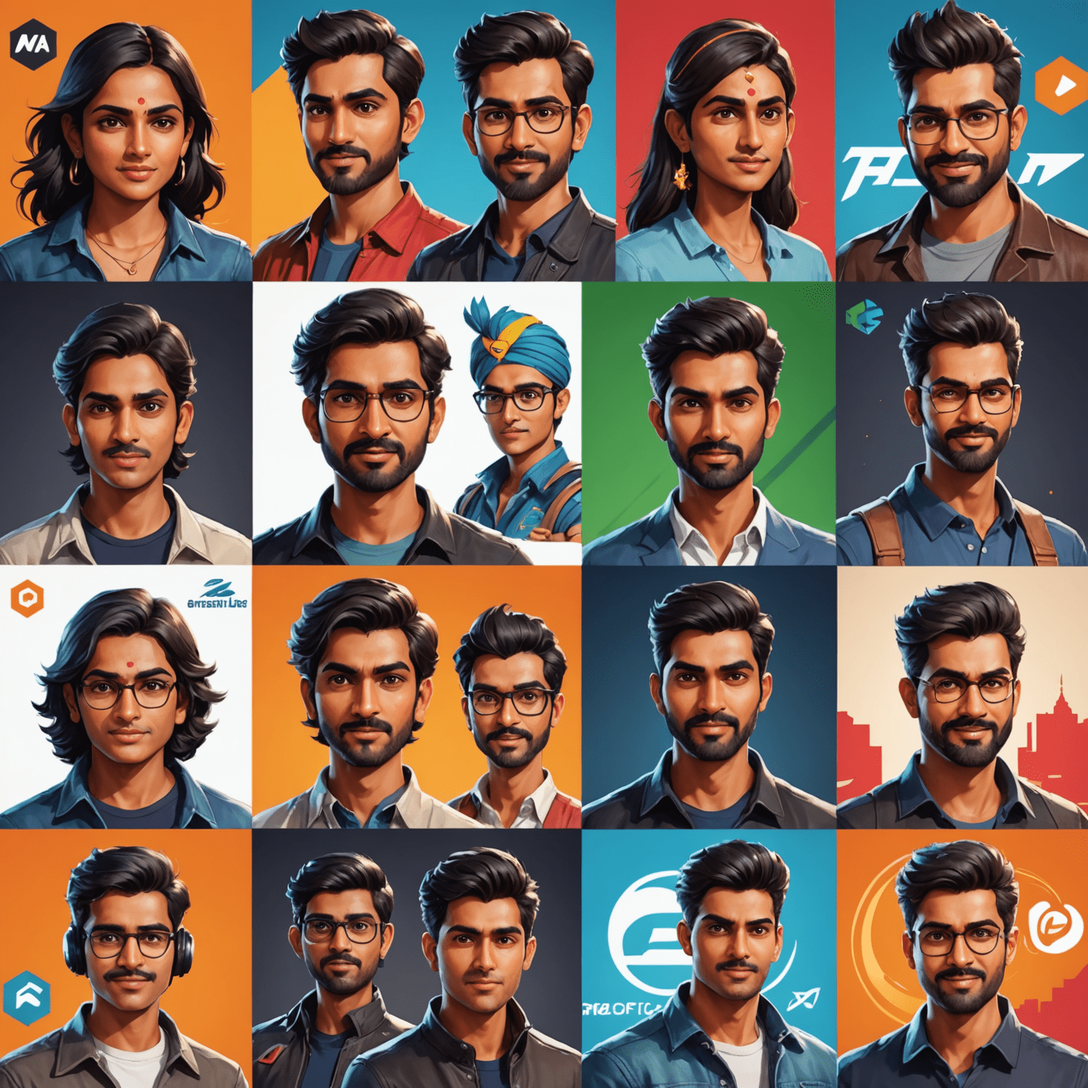 Collage of Indian mobile game studio logos, developers at work, and popular mobile games created by Indian studios