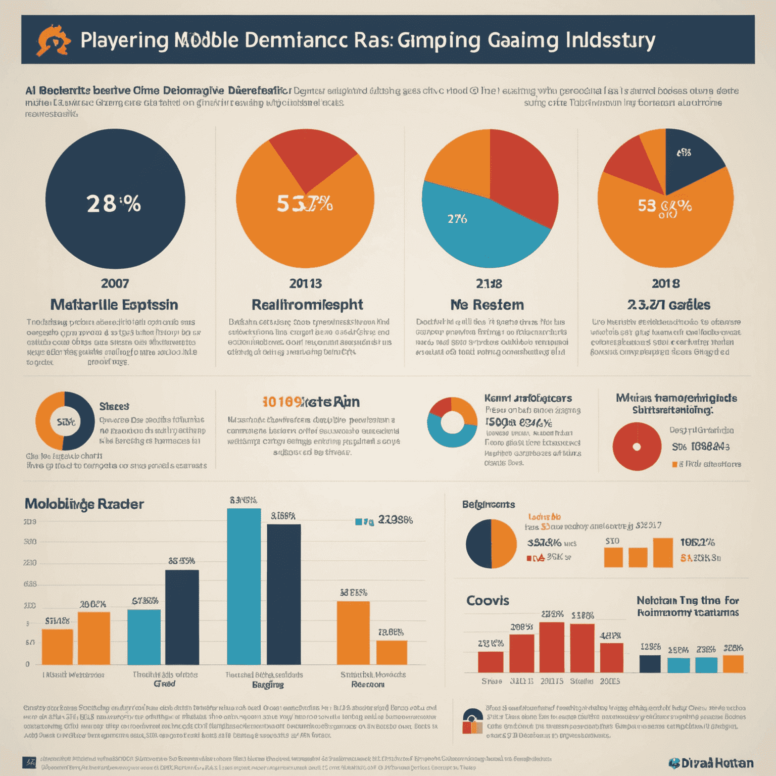 Infographic showing growth charts, player demographics, and revenue forecasts for Indian mobile gaming industry